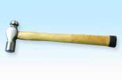 Ball pein hammer with wood handle