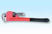 Heavy-duty pipe wrench with plastic dipped