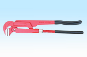 90 degree bent nose pipe wrench with plastic dipped